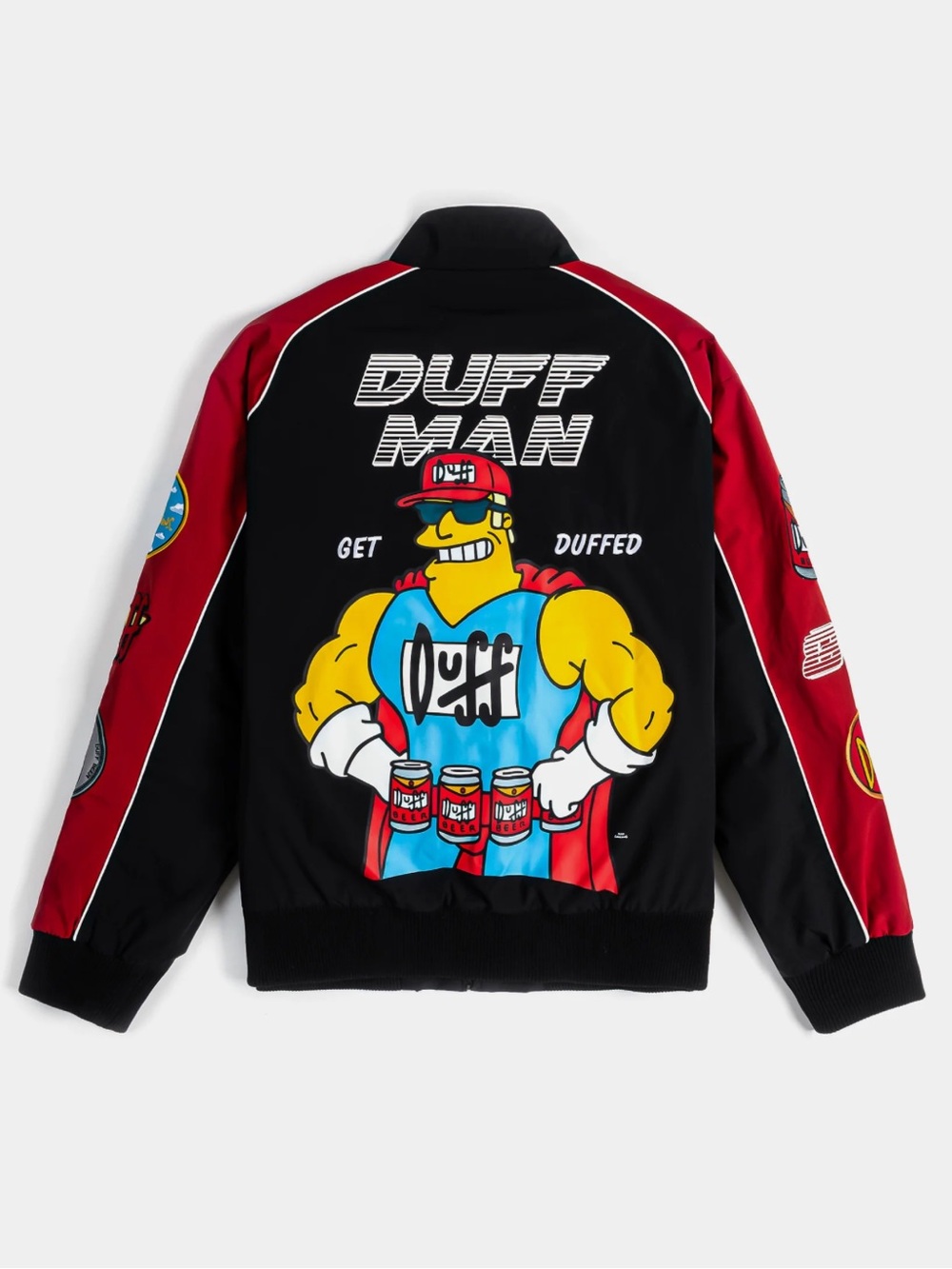 🔥 THE SIMPSONS DUFF MAN X SHOE PALACE VARSITY JACKET 🍺
